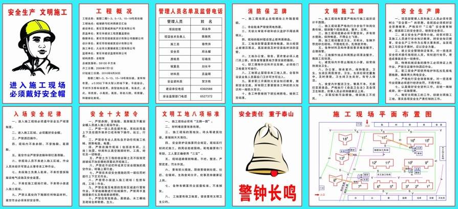 【干货】建筑工地"九牌一图",需要放哪些内容?